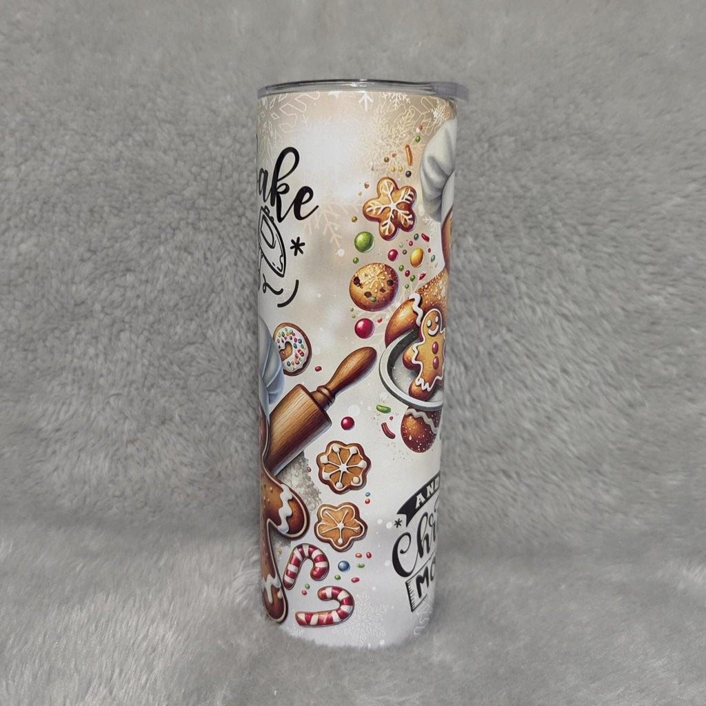 Let's Bake Stuff and Watch Christmas Movies Gingerbread Man Tumbler 20oz With Reusable Straw