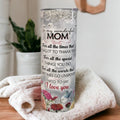 To My Wonderful Mom Tumbler 20oz With Reusable Straw