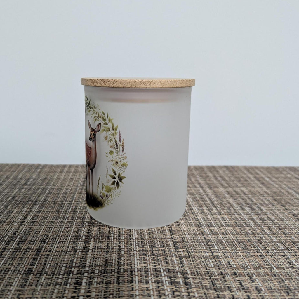 Deer With Fawn Candle Holder With A Battery Operated Flickering Tea Light