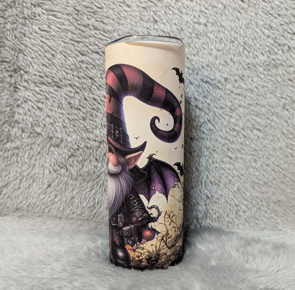 Gothic Gnome Tumbler 20oz With Reusable Straw, Can Be Personalized