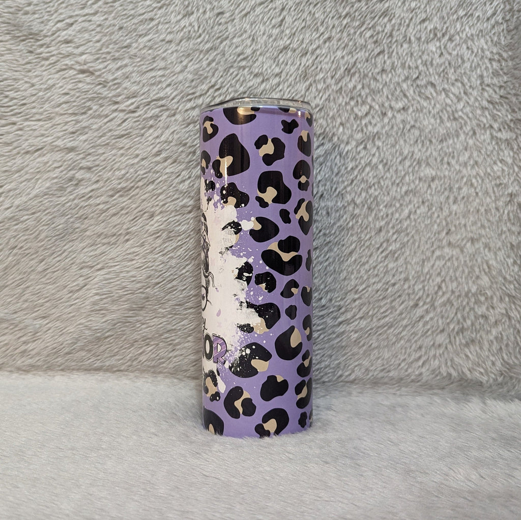 Epilepsy Warrior Tumbler 20oz With Reusable Straw, Can Be Personalized