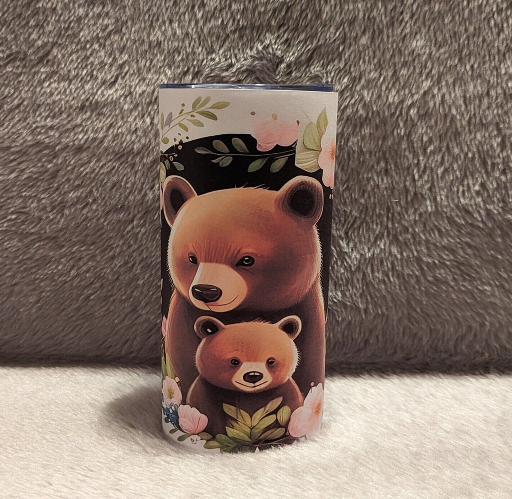 Kids Bear Tumbler 15oz Tumber With Reusable Straw, Can Be Personalized