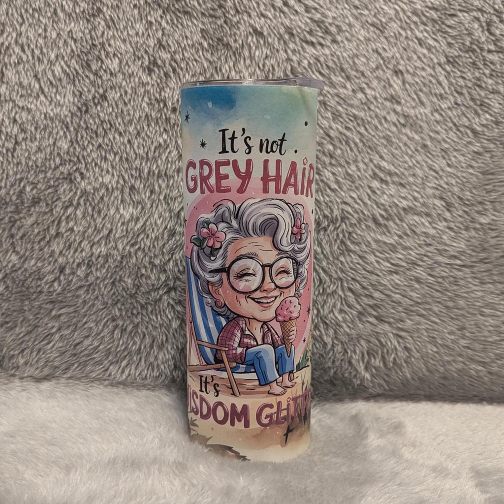 Funny Grandma Tumbler 20oz With Reusable Straw, Can Be Personalized
