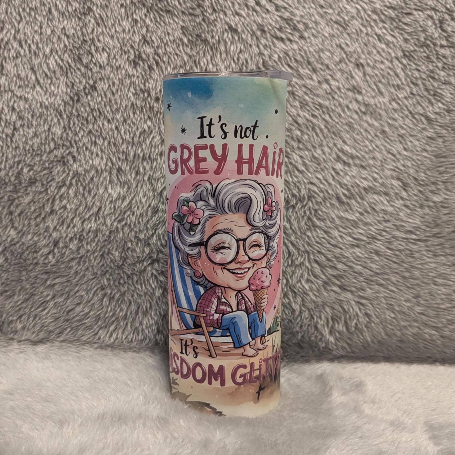 Funny Grandma Tumbler 20oz With Reusable Straw, Can Be Personalized