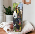 Panda Bear Tumbler 20oz With Reusable Straw, Can Be Personalized