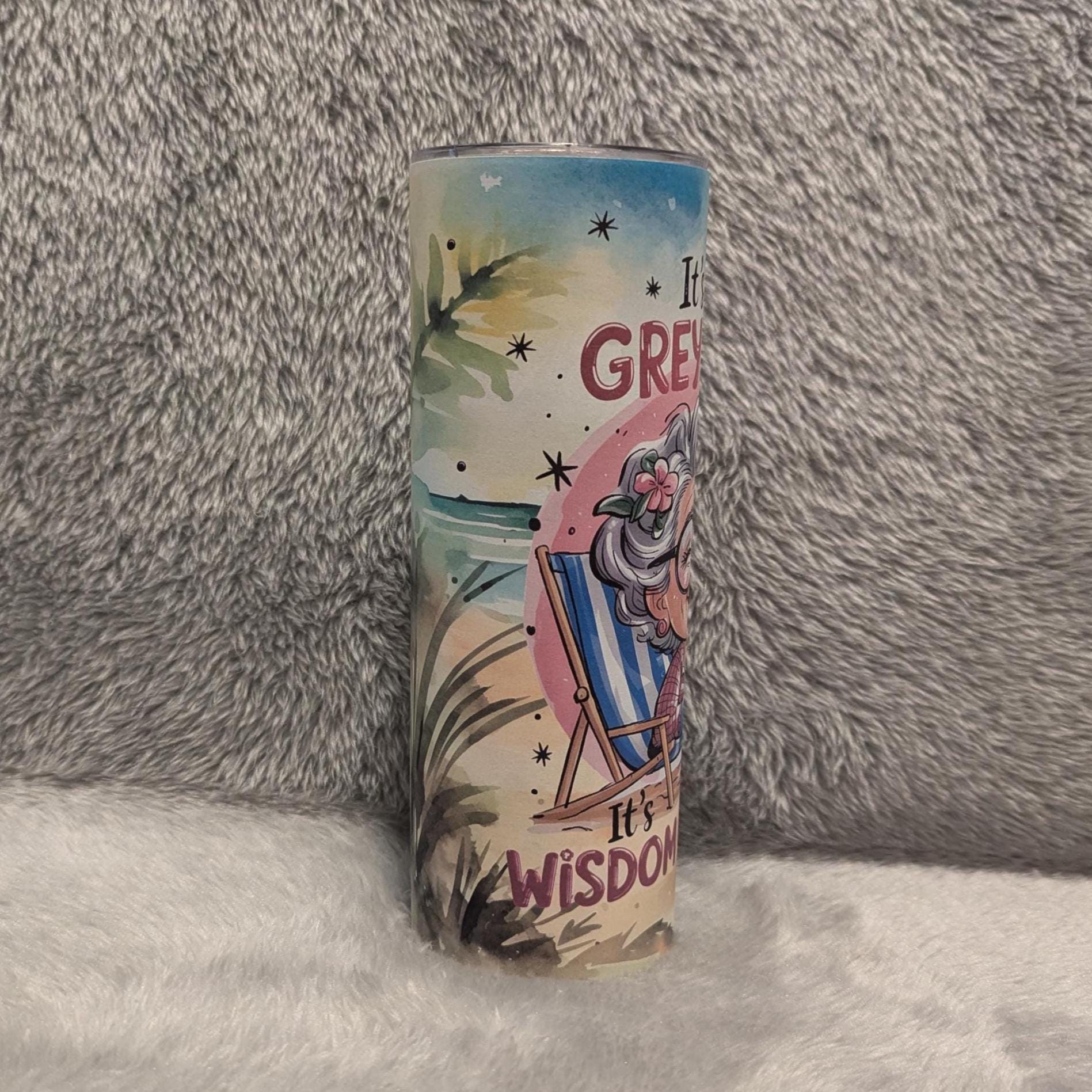 Funny Grandma Tumbler 20oz With Reusable Straw, Can Be Personalized