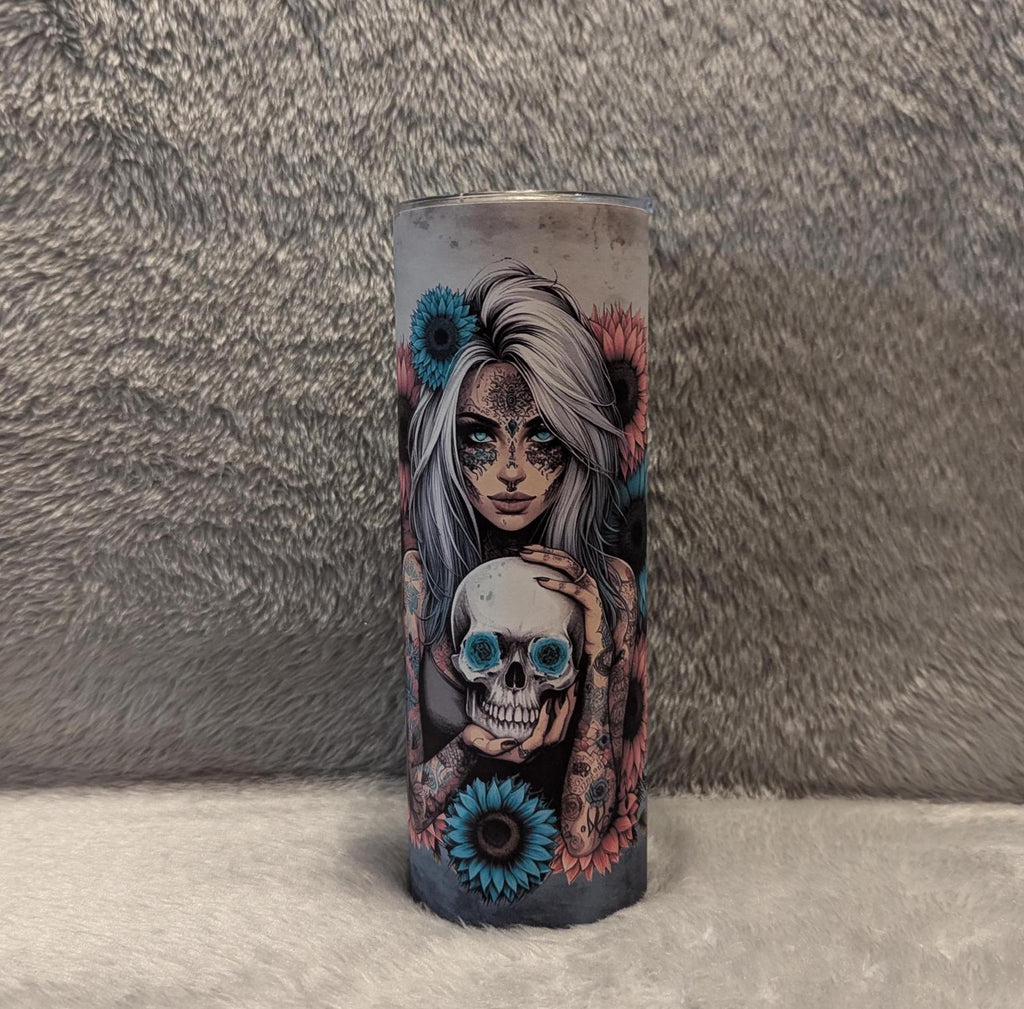 Make A Wish Boho Girl Tumbler 20oz With Reusable Straw, Can Be Personalized