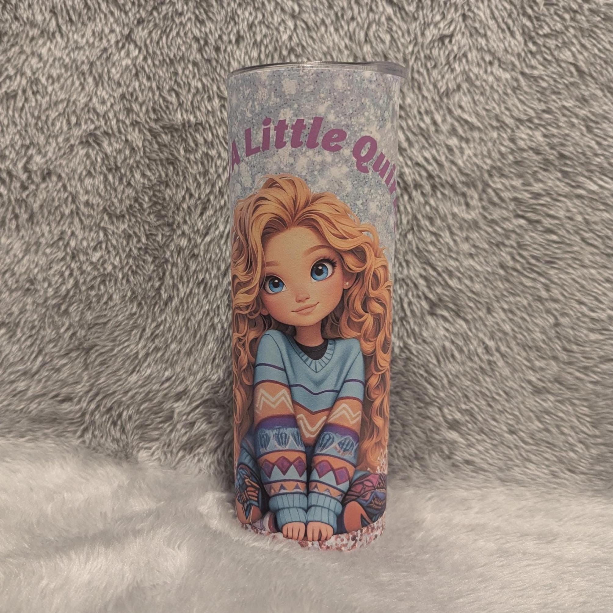 Quirky Girl Tumbler 20oz With Reusable Straw, Can Be Personalized