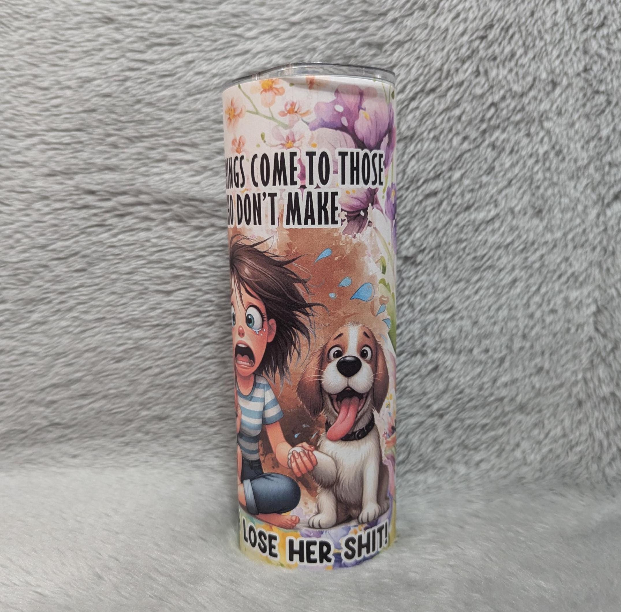 Crazy Mom Tumbler 20oz With Reusable Straw, Can Be Personalized