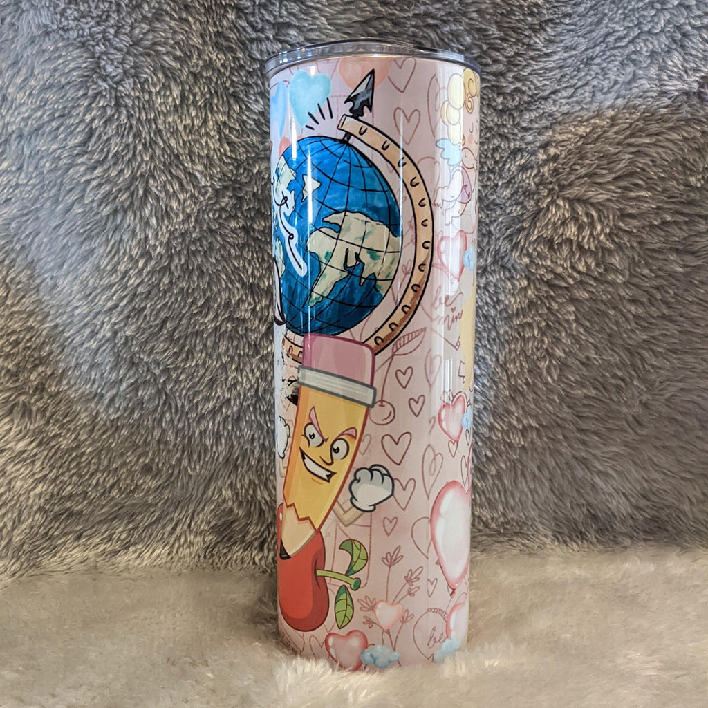 Teacher Tumbler 20oz With Reusable Straw, Can Be Personalized