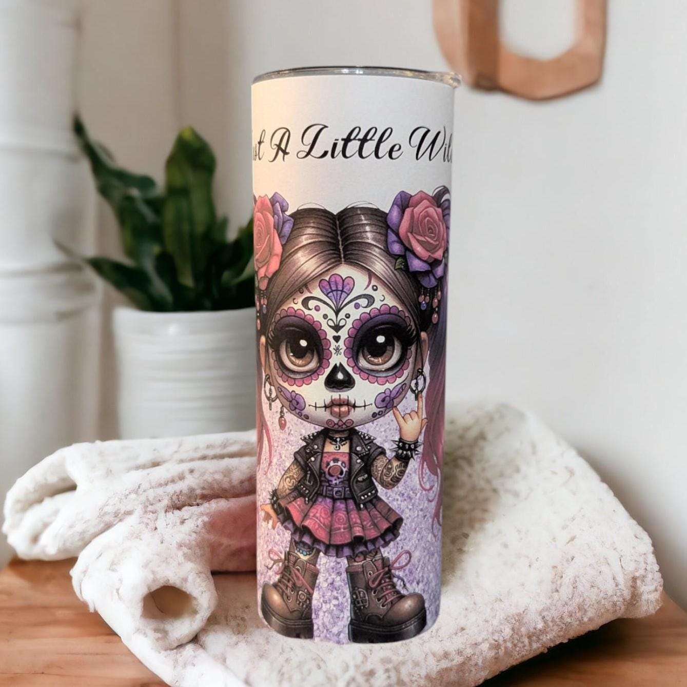 Wild Girl Tumbler 20oz With Reusable Straw, Can Be Personalized