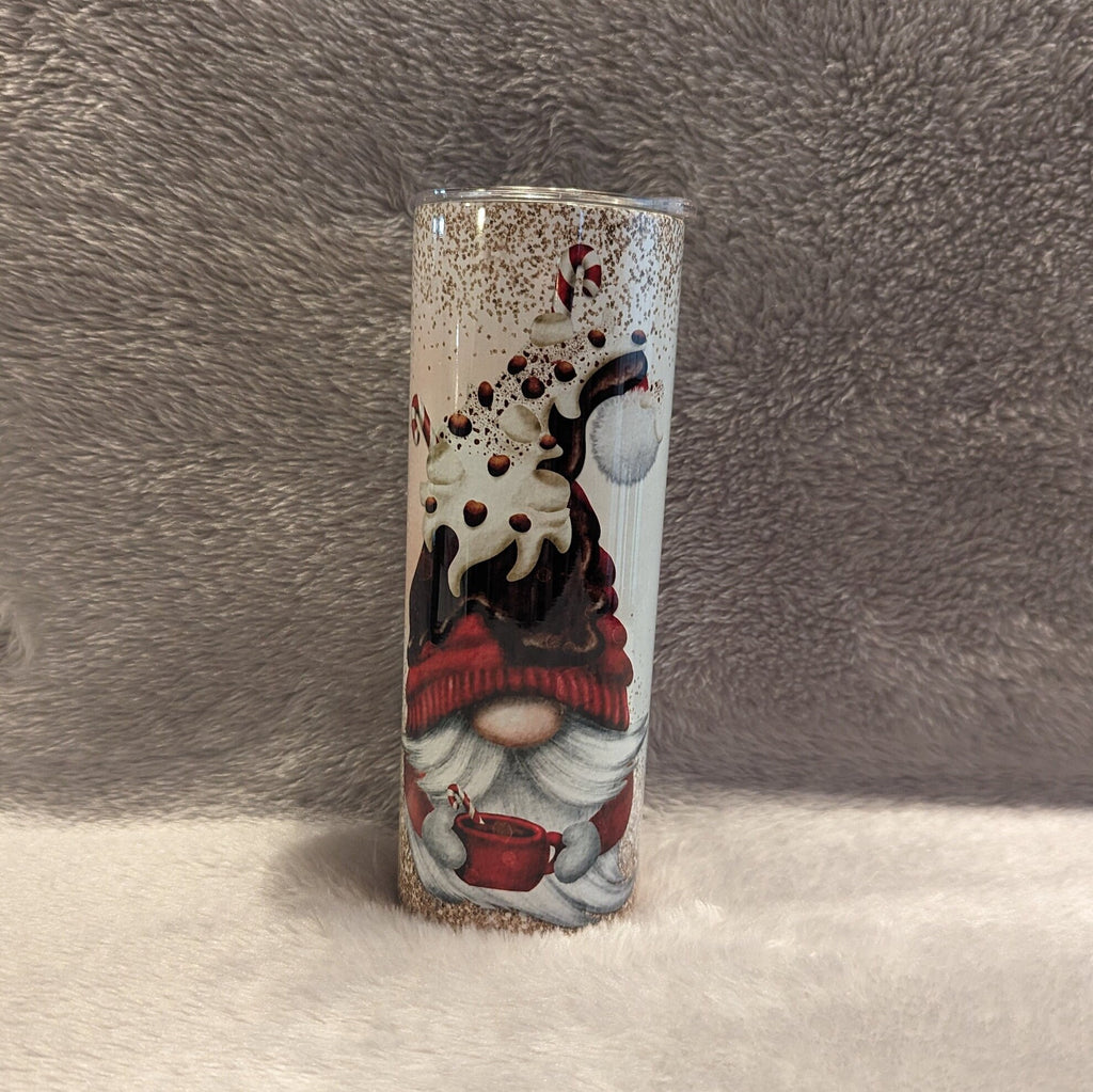 Christmas Rules Gnome Tumbler 20oz With Reusable Straw
