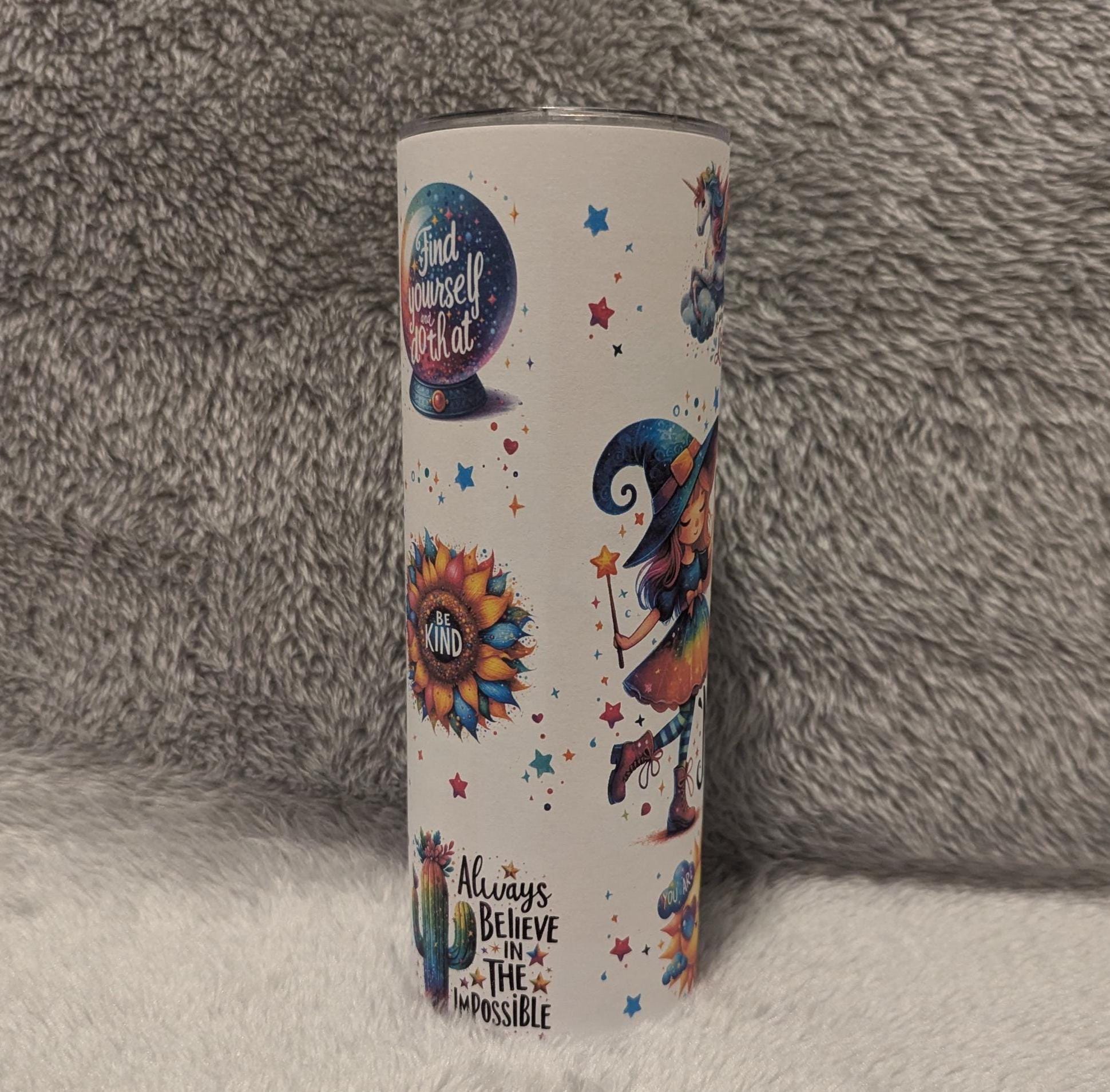 Motivational Inspirational Tumbler 20oz With Reusable Straw