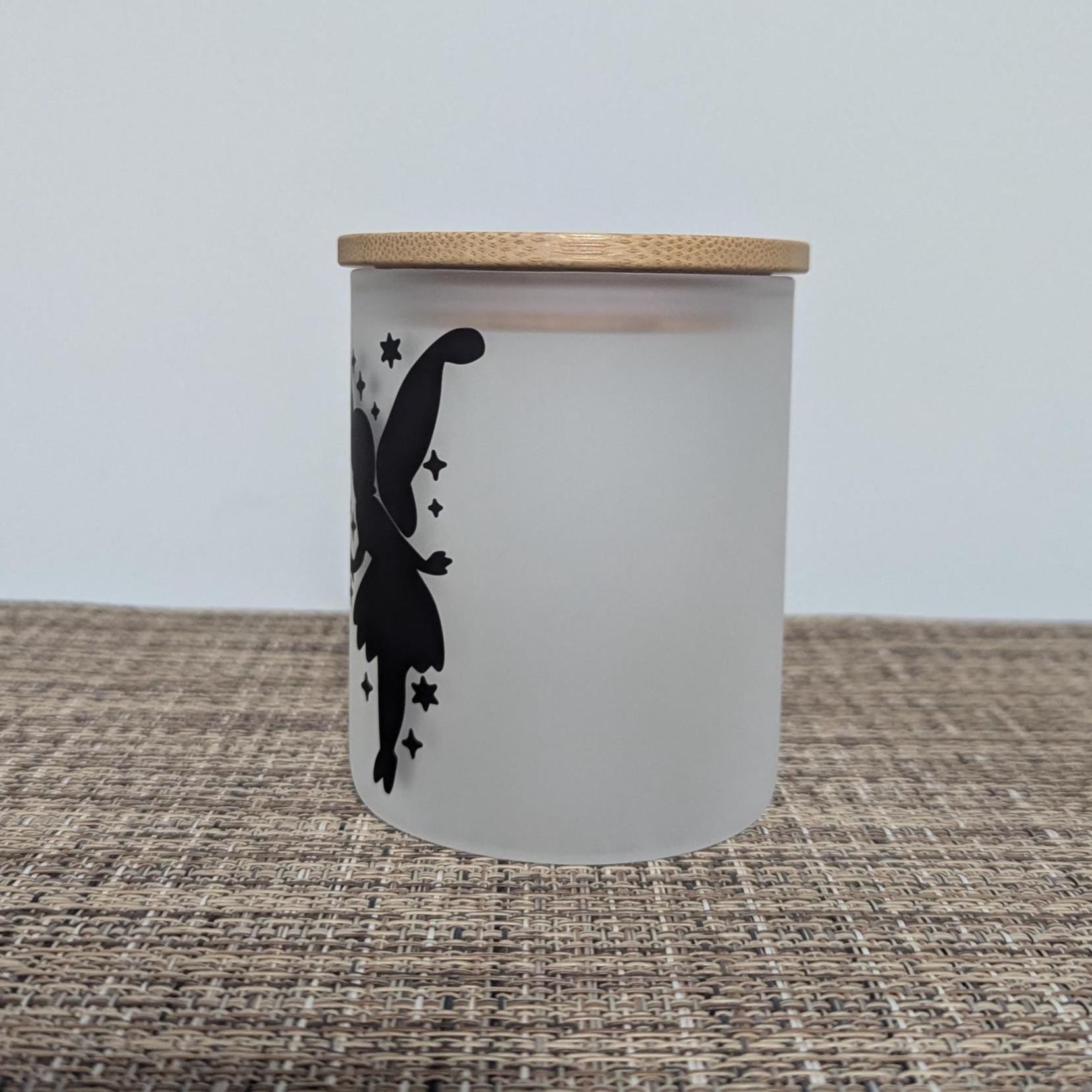 Pretty Fairy Silohette Design Candle Holder With A Battery Operated Flickering Tea Light