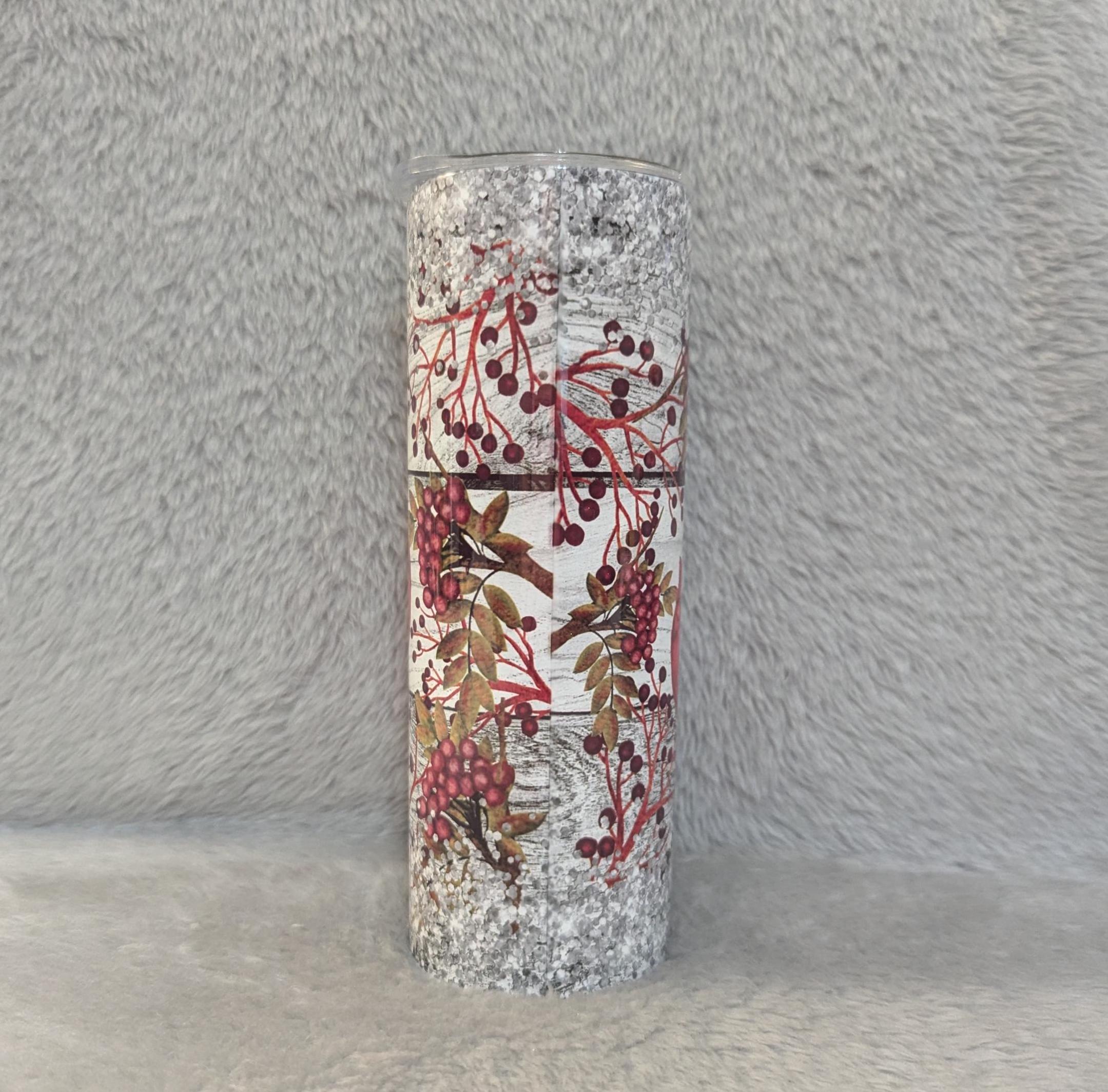 Cardinal Tumbler 20oz With Reusable Straw, Can Be Personalized