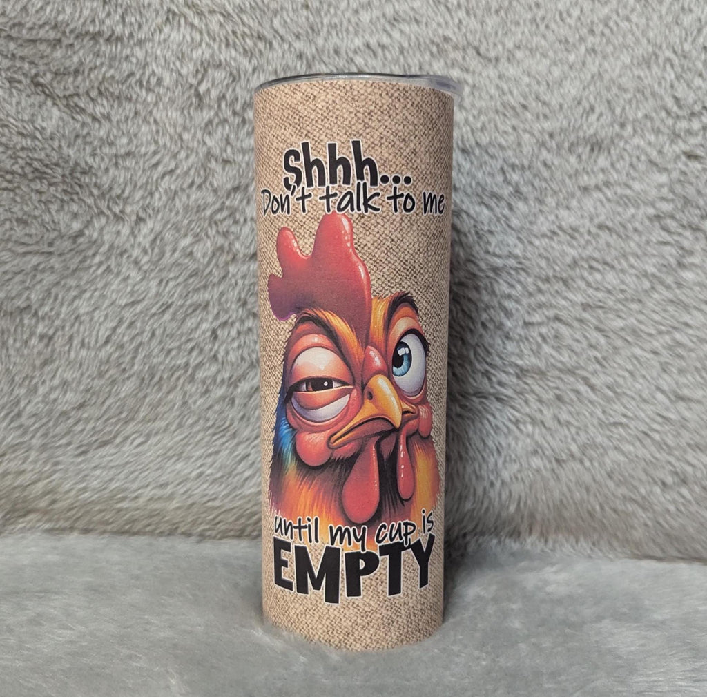 Funny Coffee Chicken Affirmation Tumbler 20oz With Reusable Straw