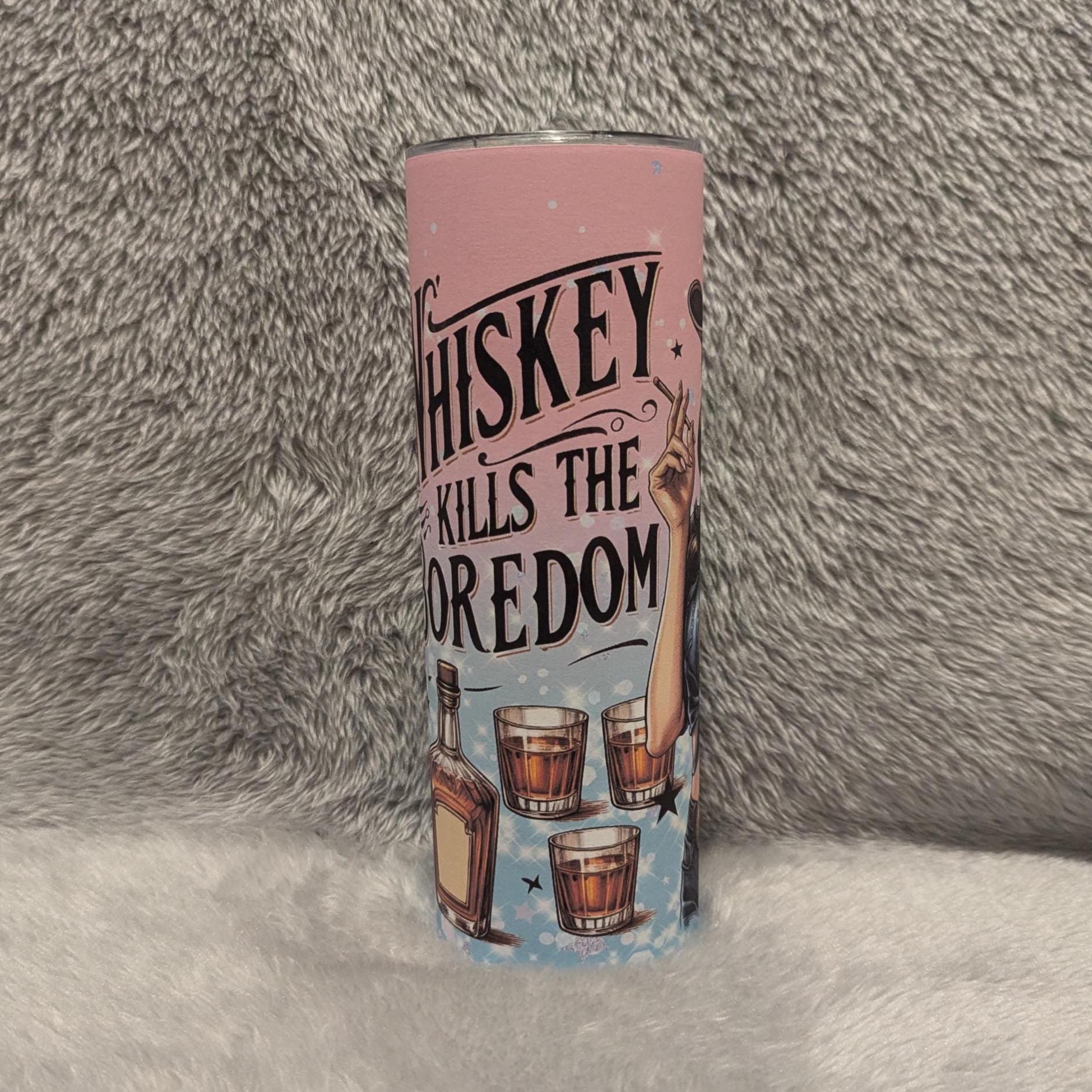 Whiskey Girl Tumbler 20oz With Reusable Straw, Can Be Personalized