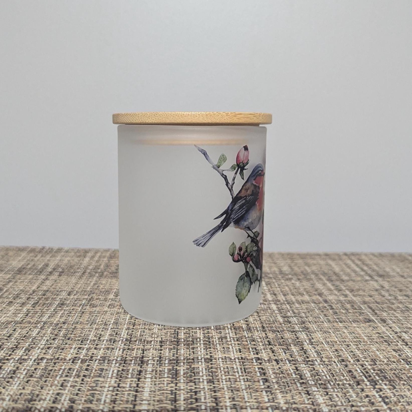 Bird Candle Holder With A Battery Operated Flickering Tea Light
