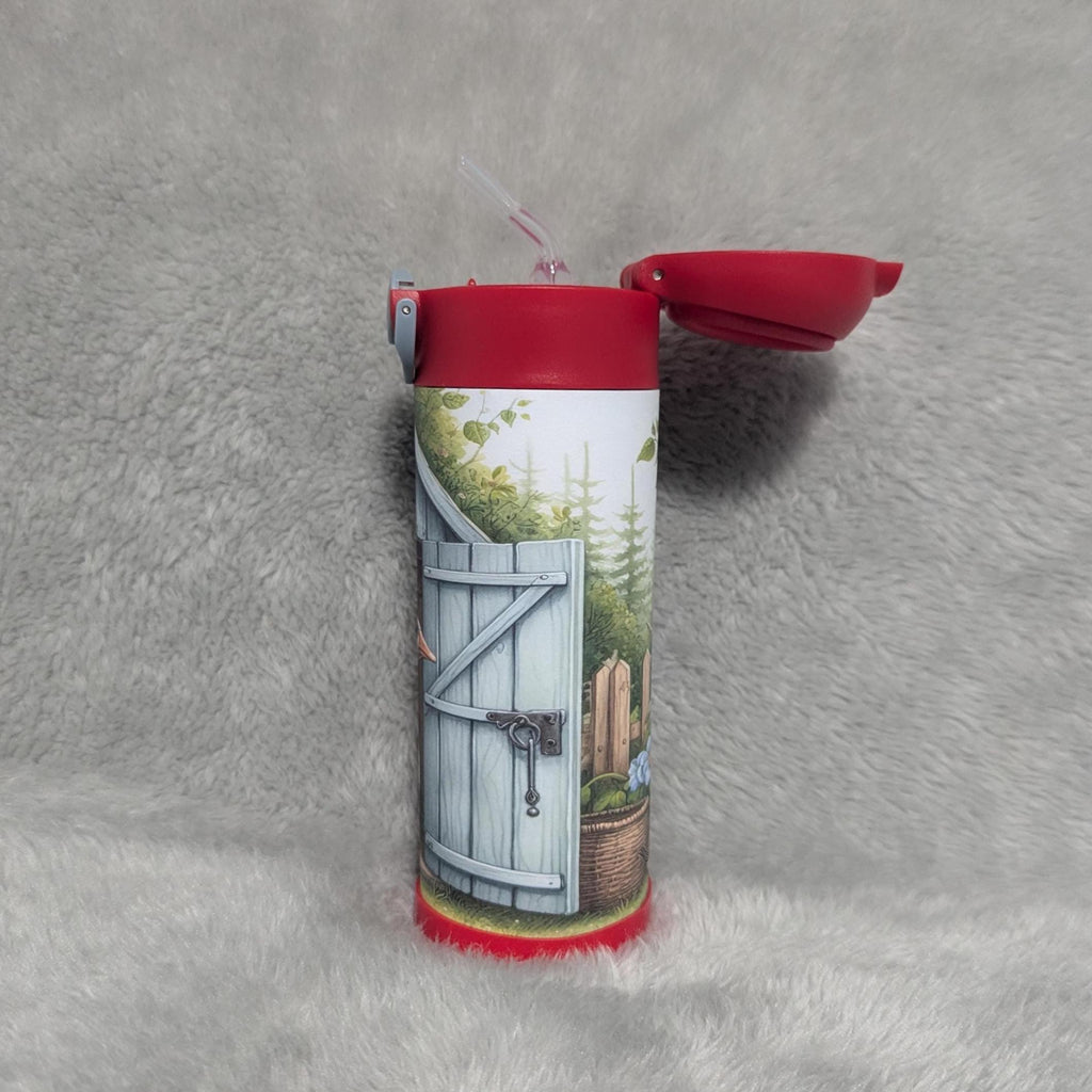 Kids Goose Water Bottle 12oz With Reusable Straw Can Be Personalized
