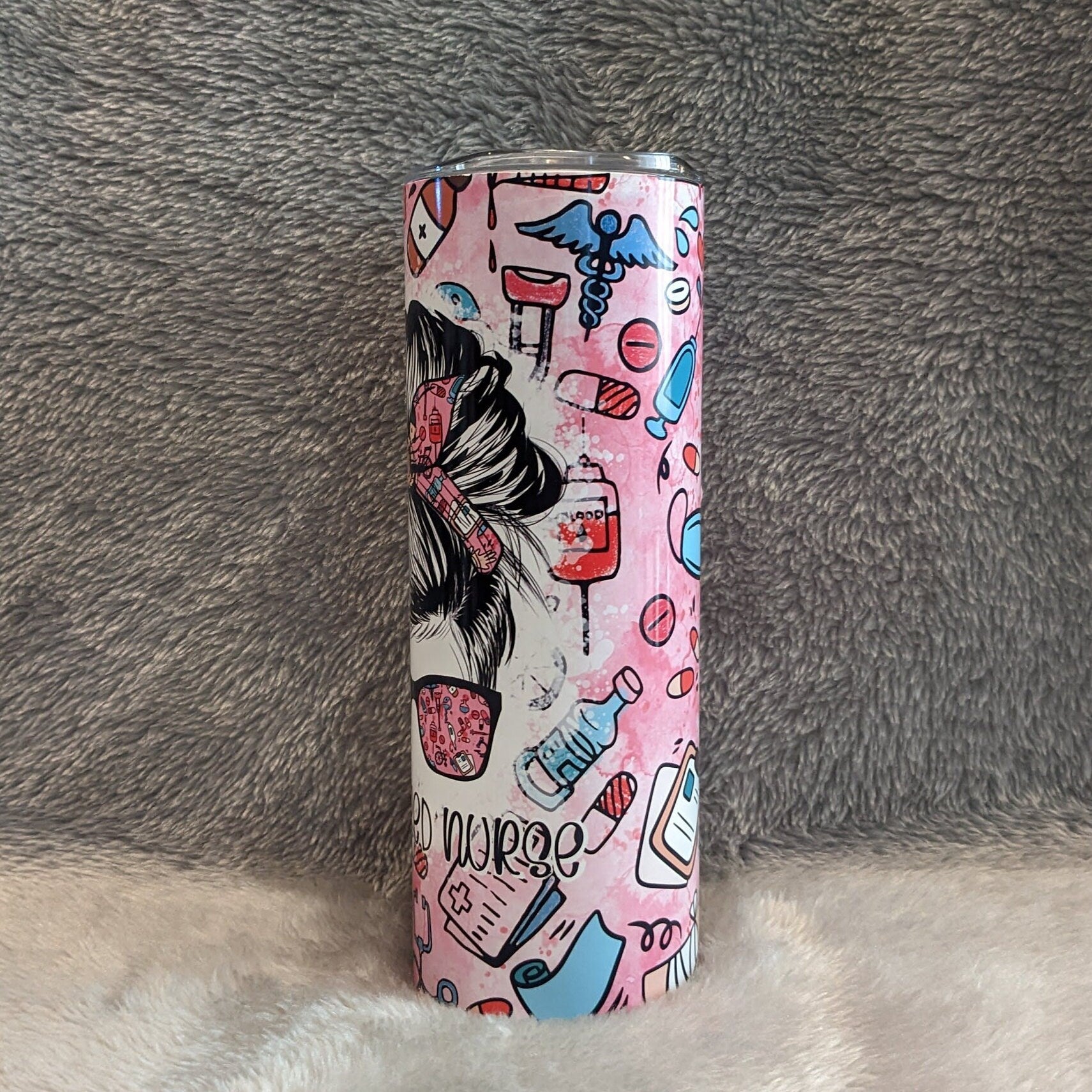 Registered Nurse Tumbler 20oz With Reusable Straw, Can Be Personalized