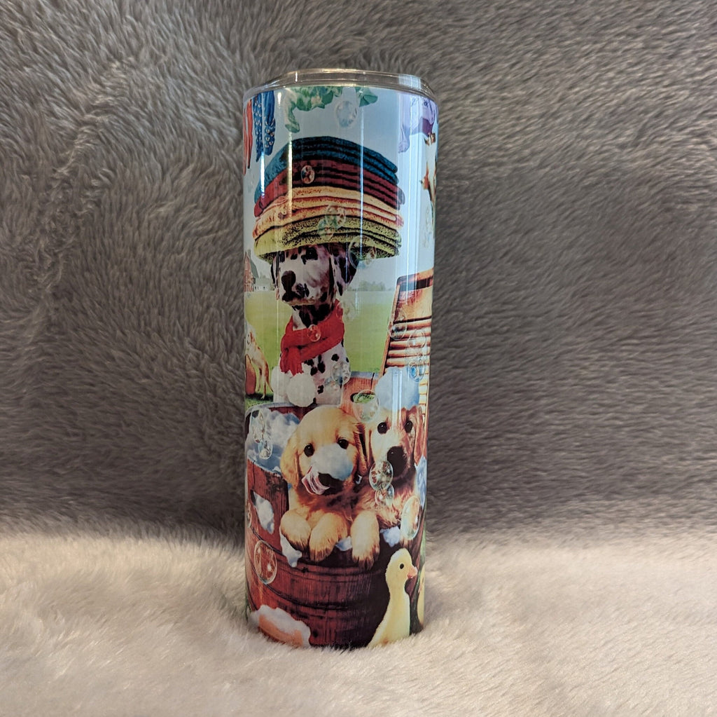 Dog Tumbler 20oz With Reusable Straw, Can Be Personalized