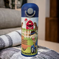 Kids Little Farmer Water Bottle 12oz With Reusable Straw Can Be Personalized