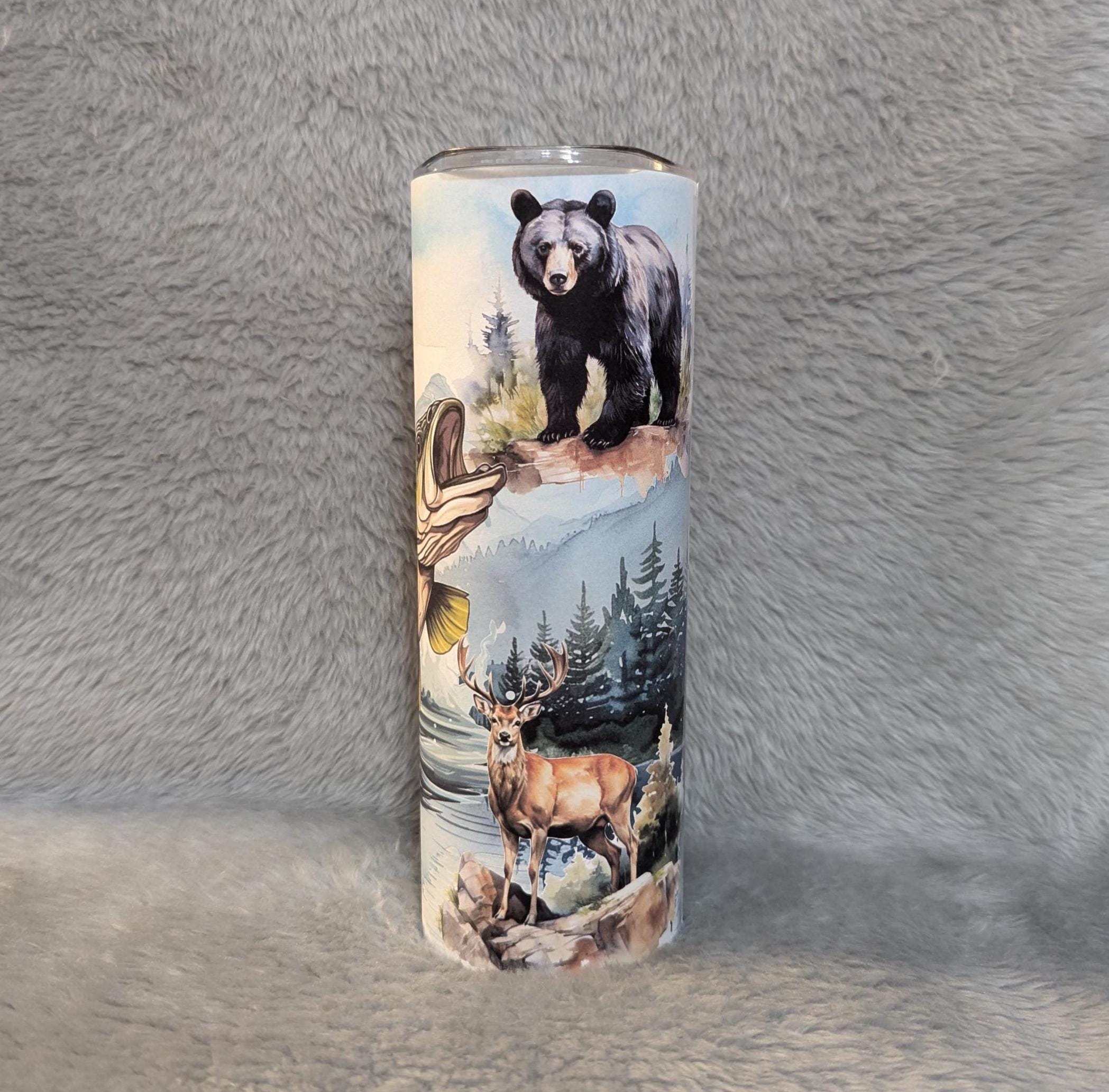 Fish and Wildlife Affirmation Tumbler 20oz With Reusable Straw, Can Be Personalized