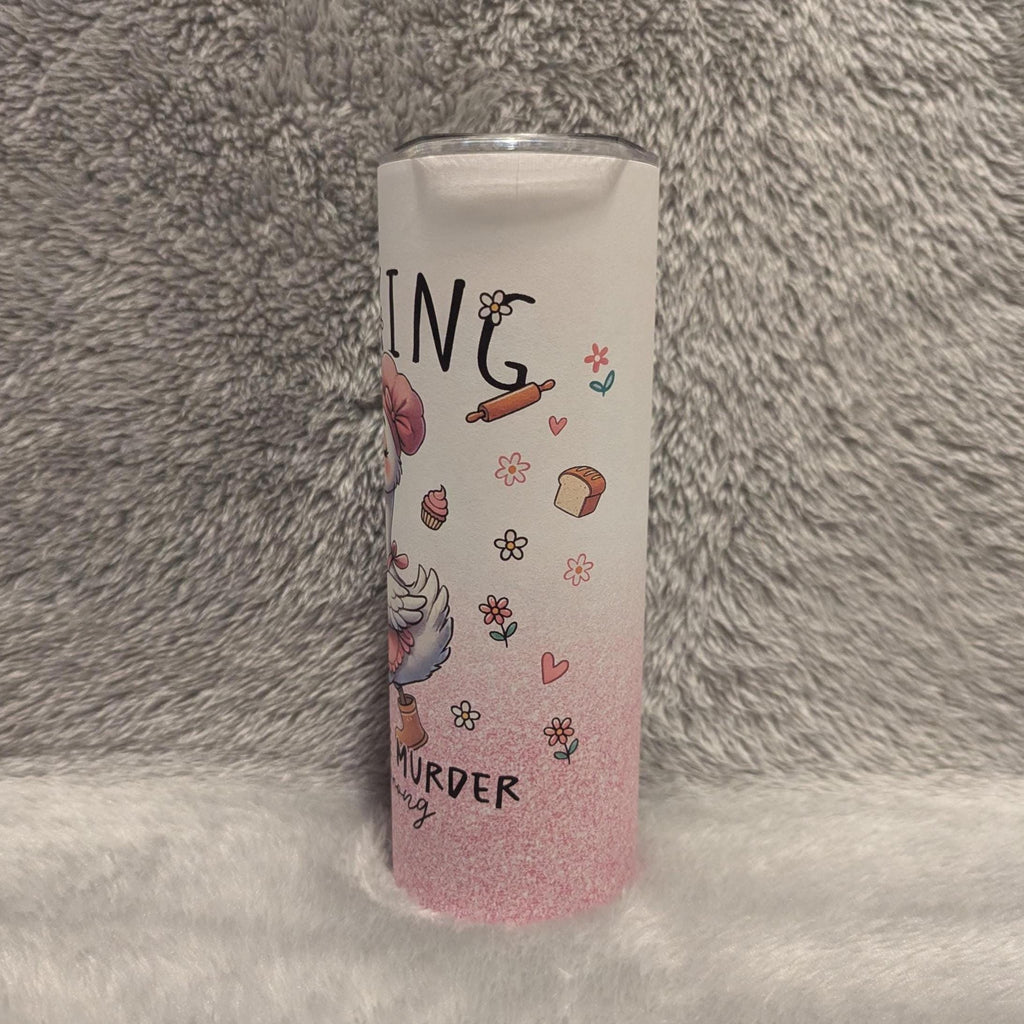 Cute Baking Goose Tumbler 20oz With Reusable Straw, Can Be Personalized