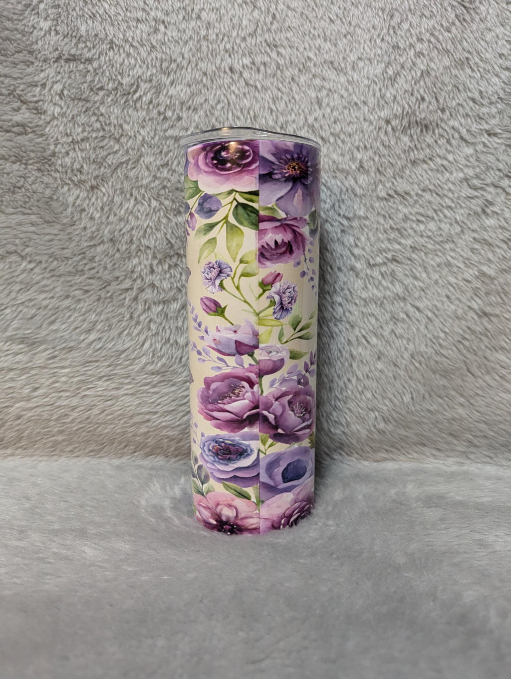 Floral Fox Tumbler 20oz With Reusable Straw, Can Be Personalized