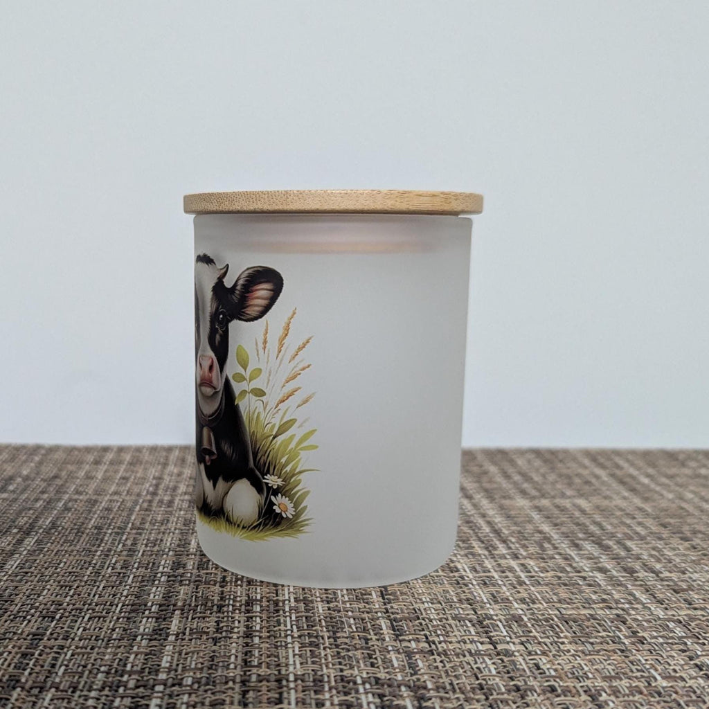 Cow Candle Holder With A Battery Operated Flickering Tea Light