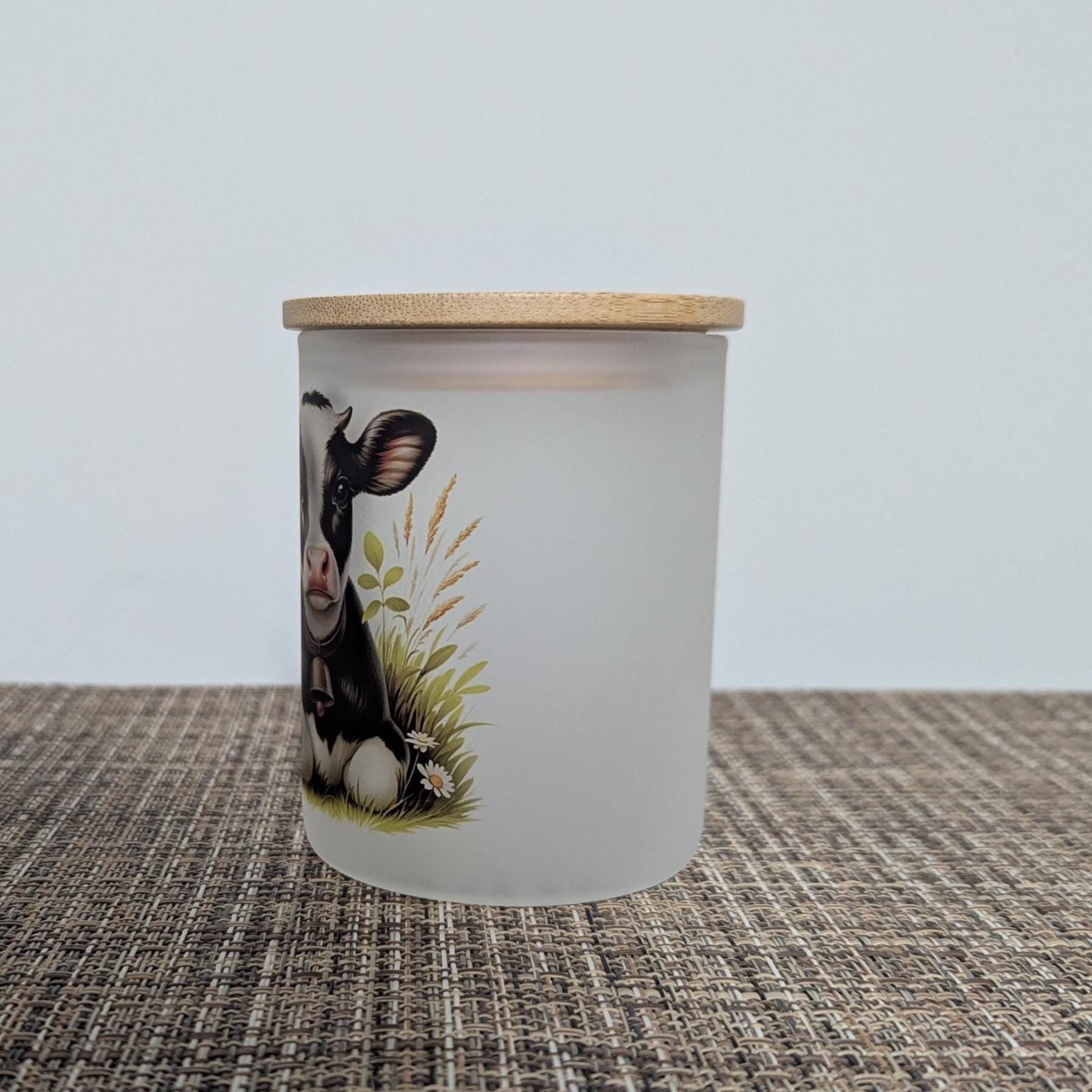 Cow Candle Holder With A Battery Operated Flickering Tea Light