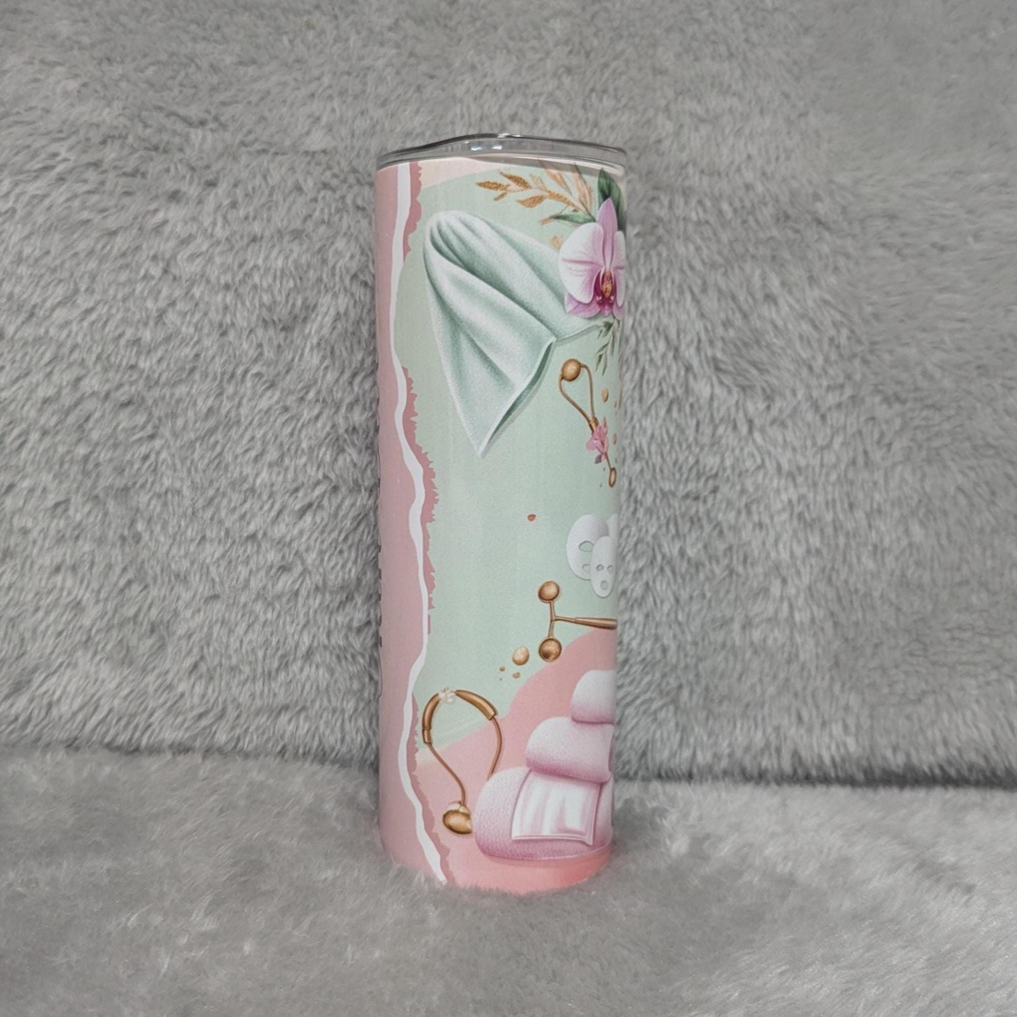 Personalized Esthetician Tumbler 20oz With Reusable Straw