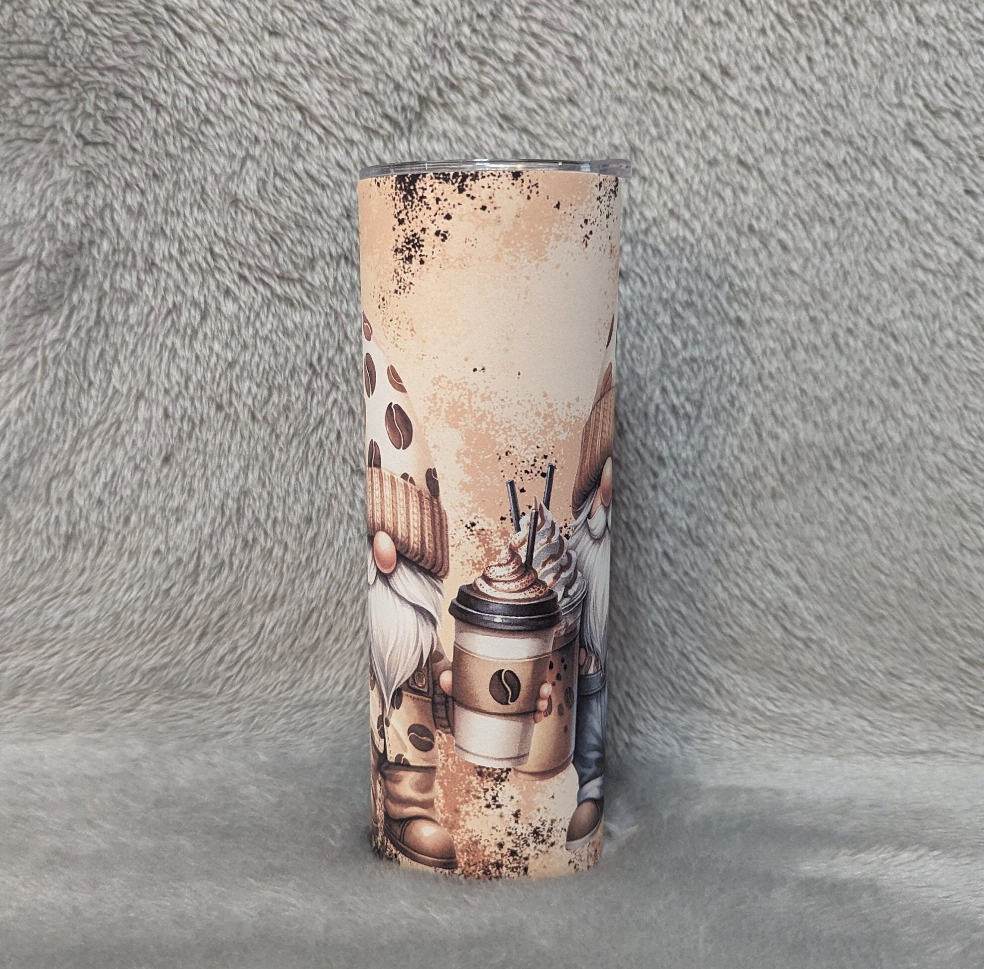 Coffee Gnome Tumbler 20oz With Reusable Straw, Can Be Personalized