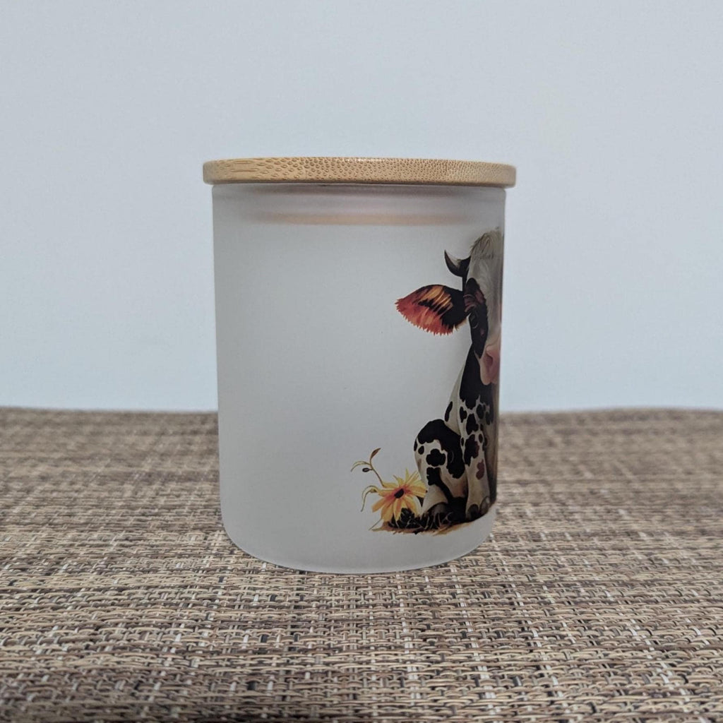 Cow Candle Holder With A Battery Operated Flickering Tea Light