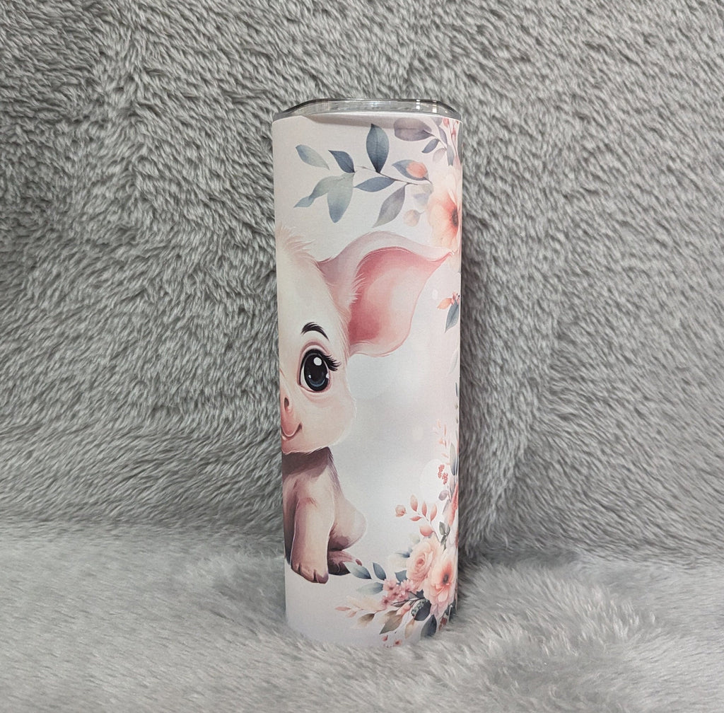 Pig Tumbler 20oz With Reusable Straw, Can Be Personalized
