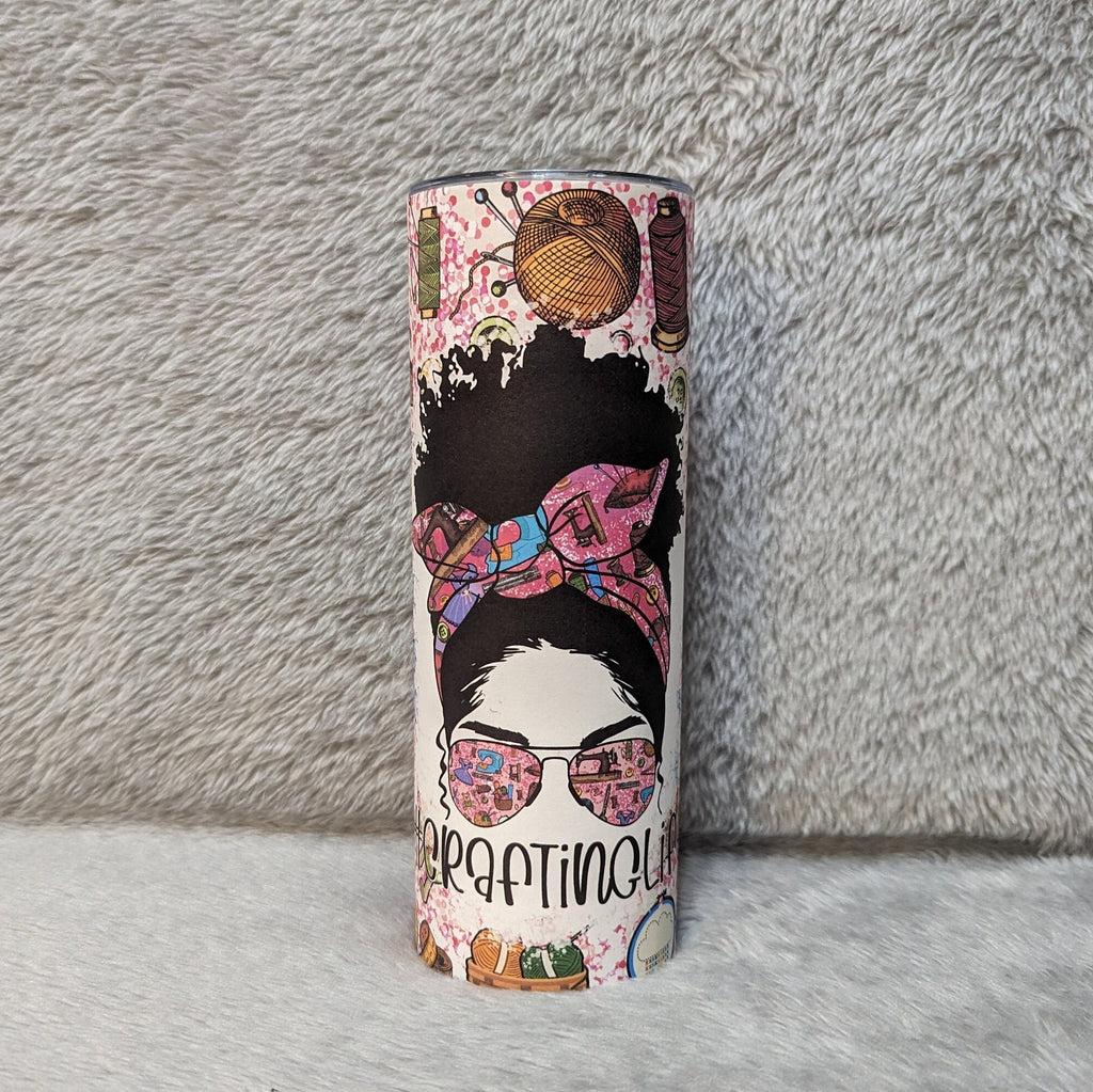 Crafting Life Tumbler 20oz With Reusable Straw, Can Be Personalized