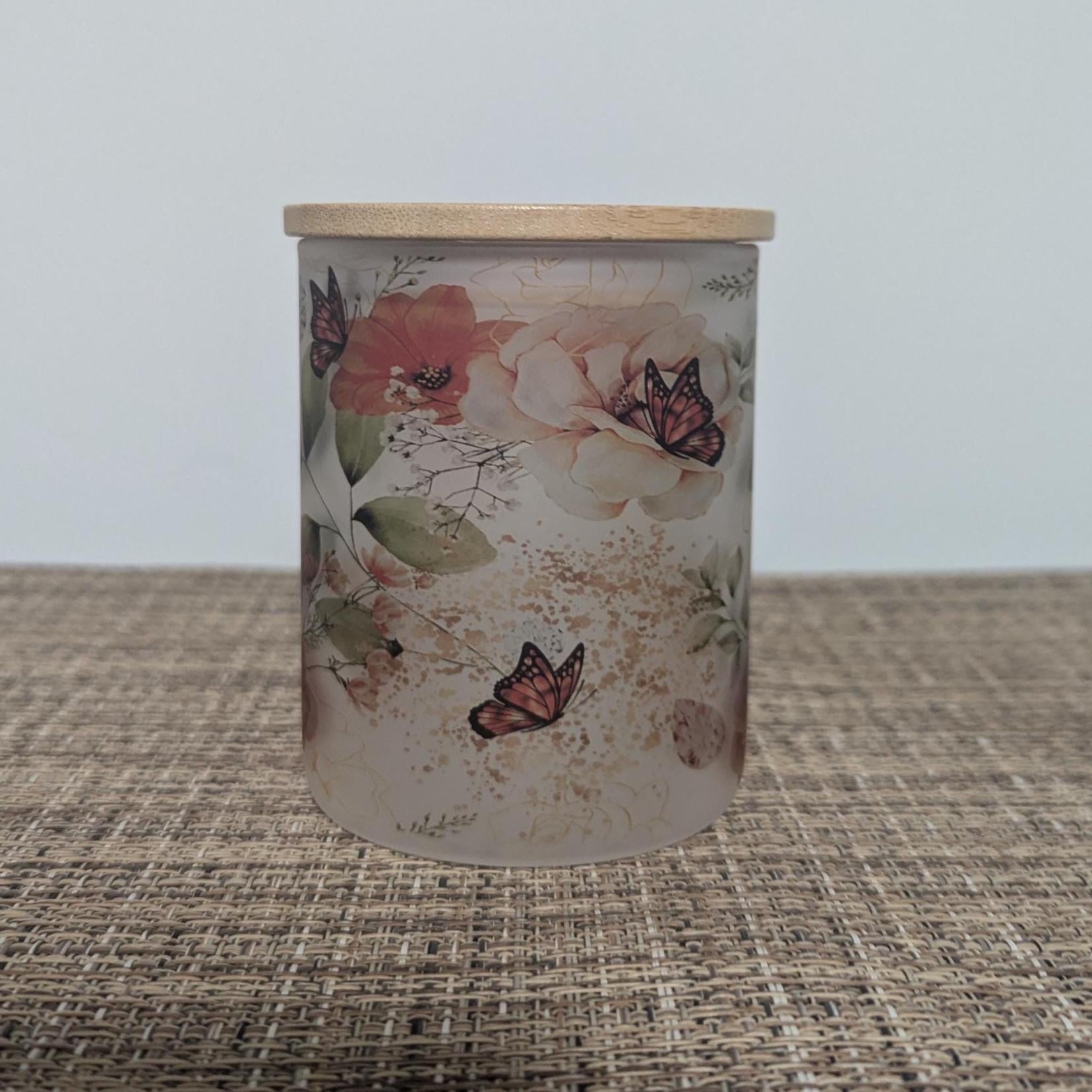 Monarch Butterfly Candle Holder With A Battery Operated Flickering Tea Light