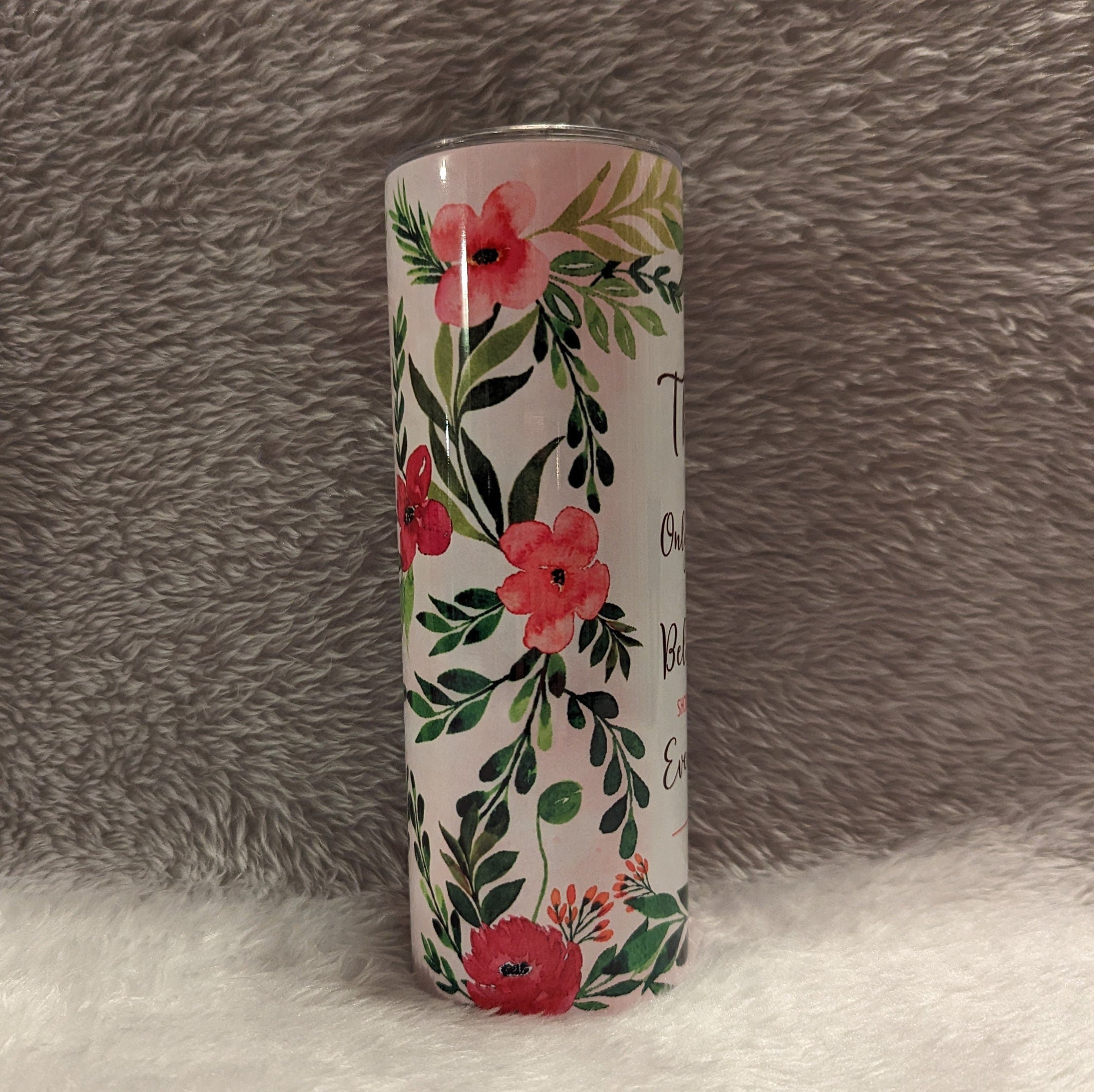 Bible Verse John 3:16 Christian Tumbler 20oz With Reusable Straw