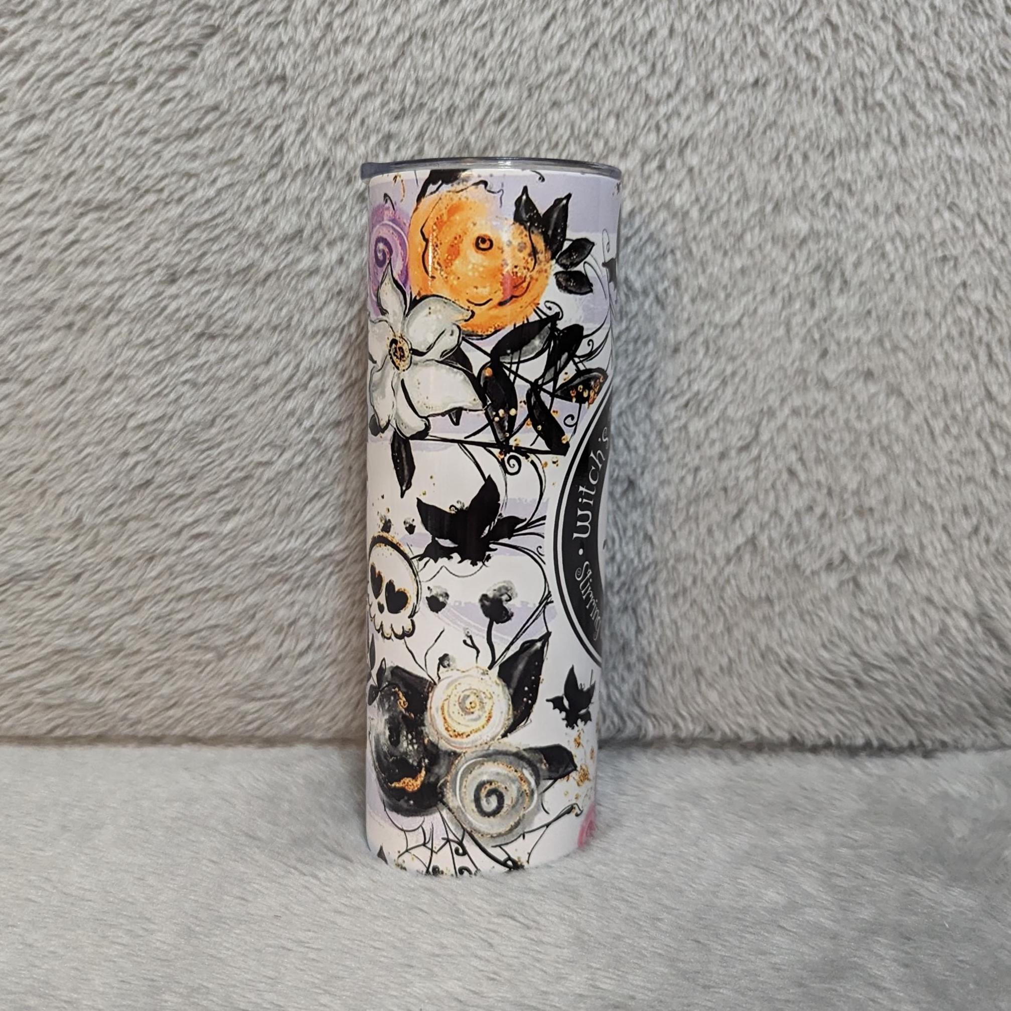 Witch Tumbler 20oz With Reusable Straw, Can Be Personalized