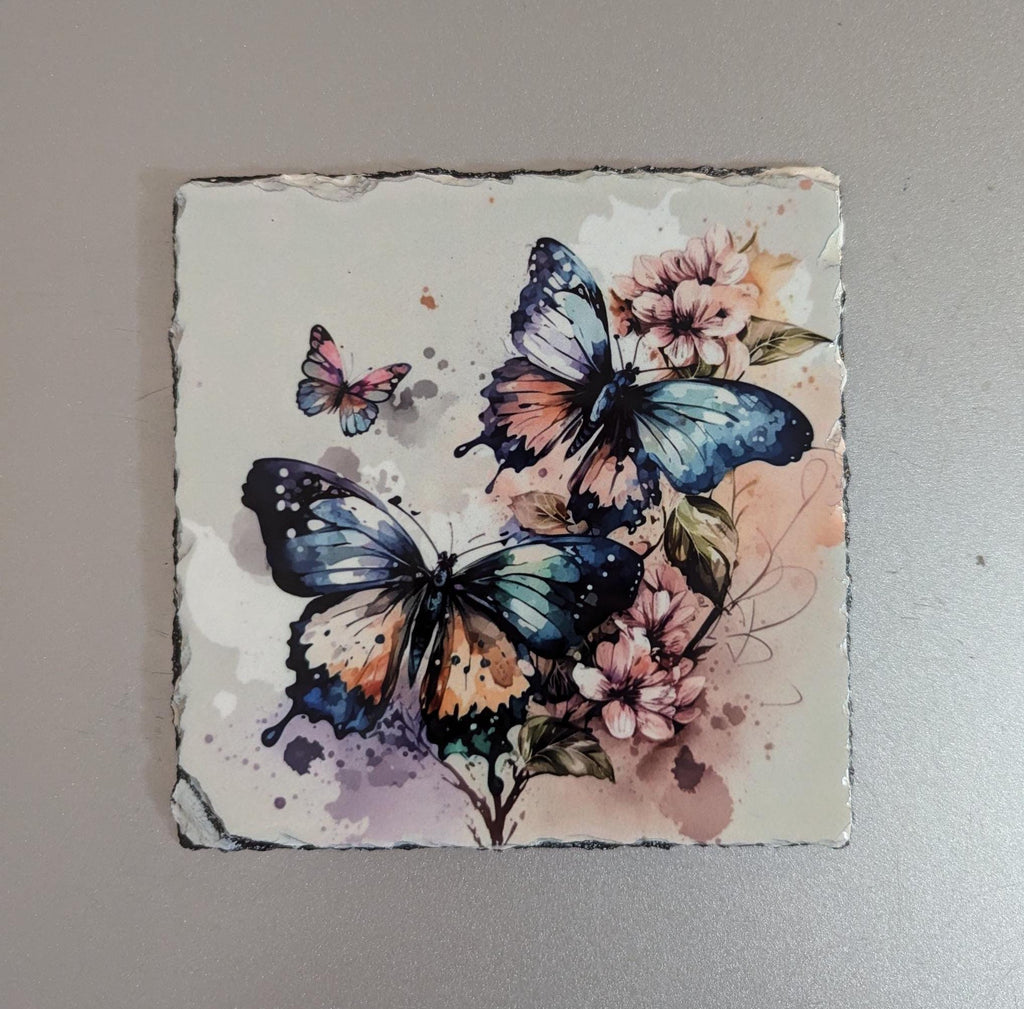 Slate Butterfly Picture With Display Legs