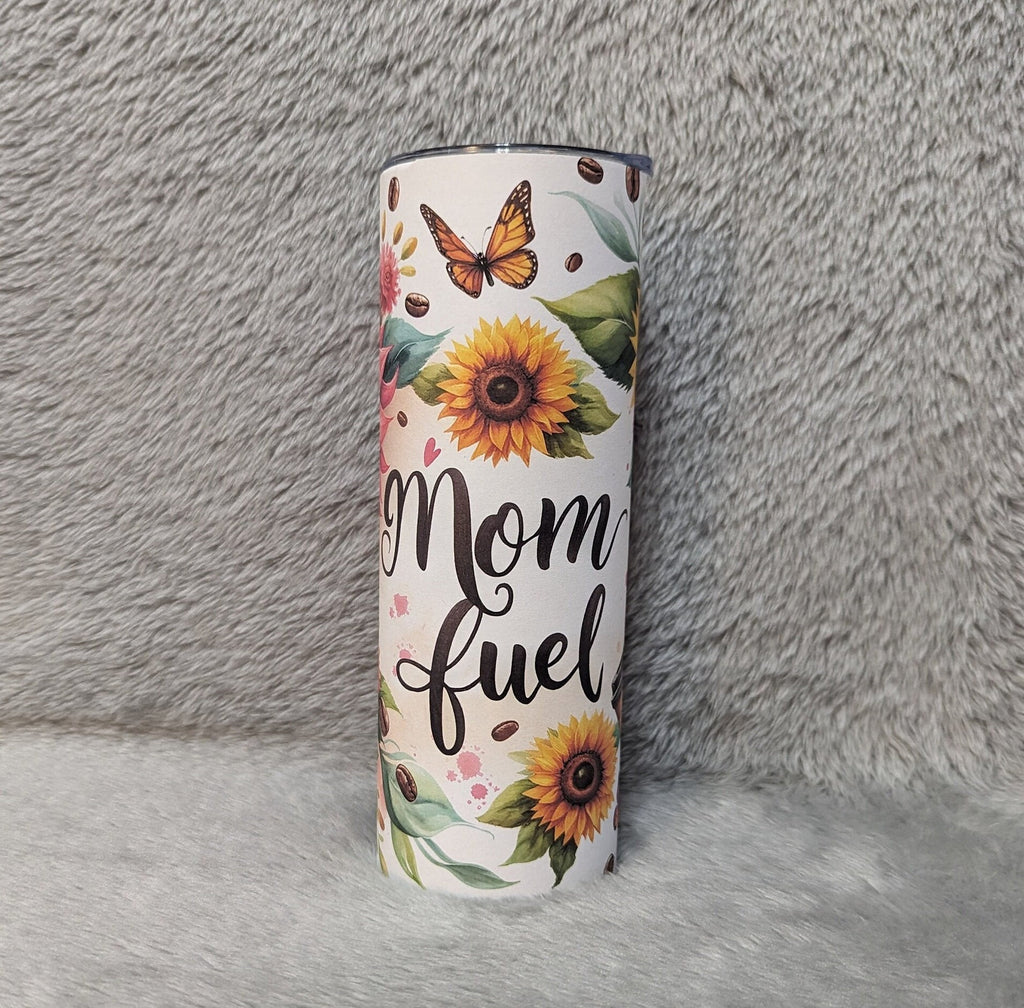 Mom Fuel Tumbler 20oz With Reusable Straw