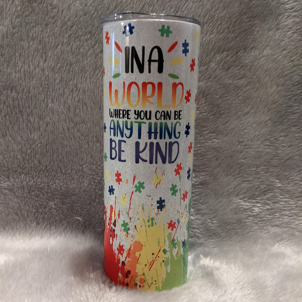 I Love Someone With Autism Tumbler 20oz With Reusable Straw