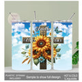 Faith Over Fear Spiritual Tumbler 20oz With Reusable Straw