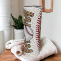 Baseball Mom Leopard Print Tumbler 20oz With Reusable Straw