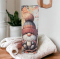 Cute Autumn/Fall Gnome Tumbler 20oz With Reusable Straw, Can Be Personalized