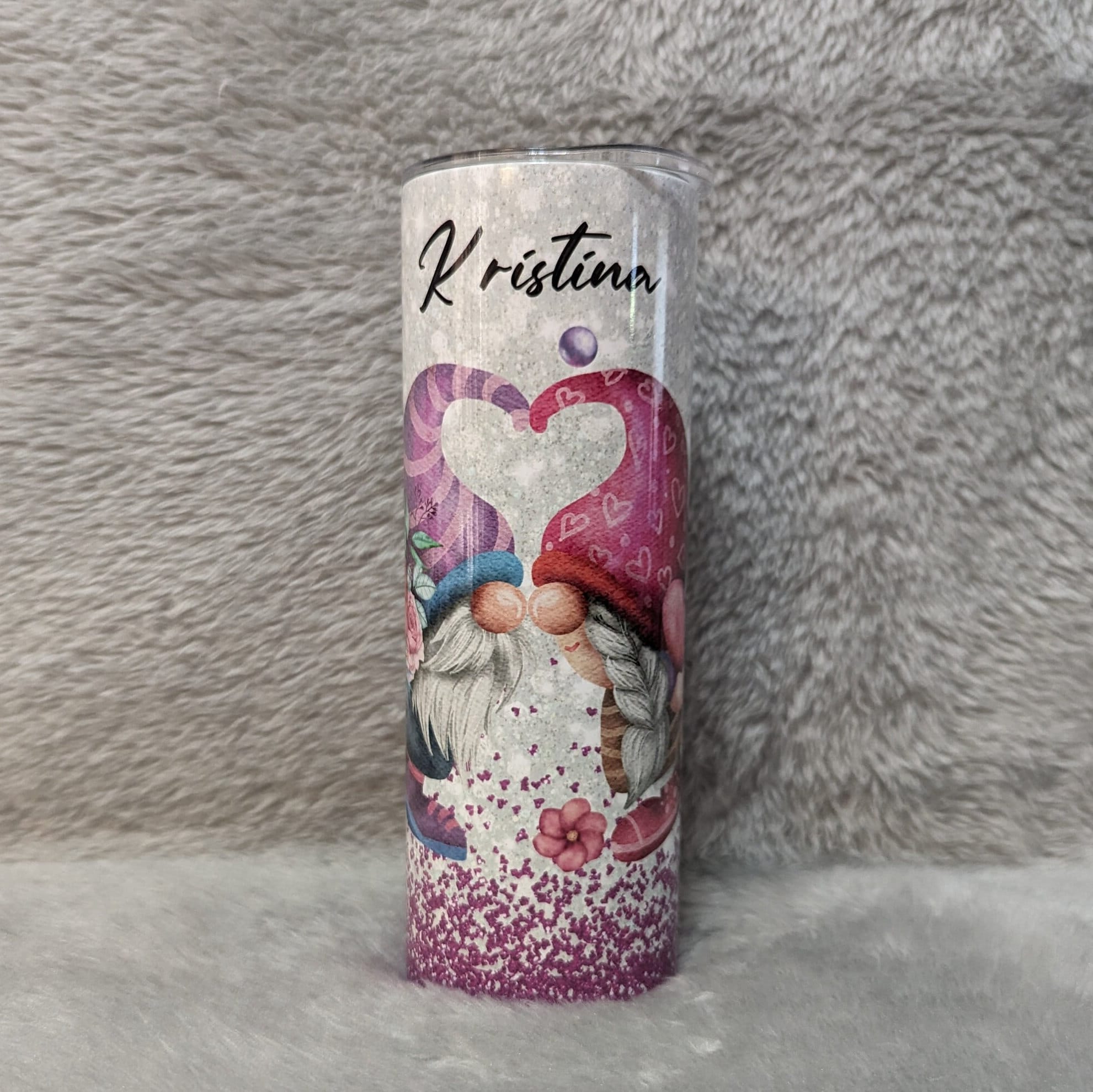 Gnome Tumbler 20oz With Reusable Straw, Can Be Personalized