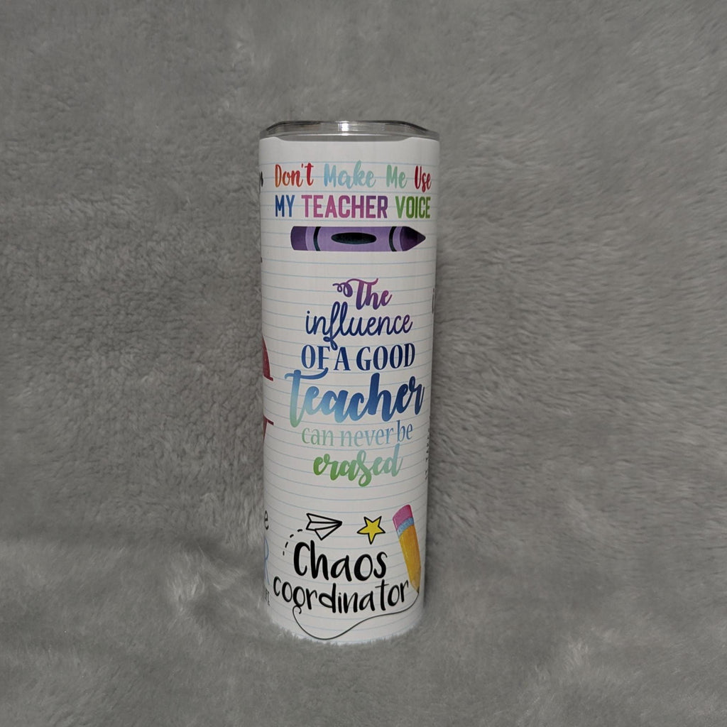 Personalized Teacher Tumbler 20oz With Reusable Straw, Can Be Personalized