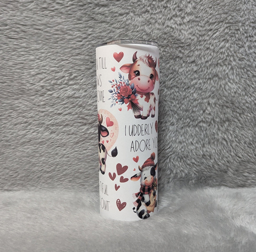 Cow Lover's Affirmation Tumbler 20oz With Reusable Straw