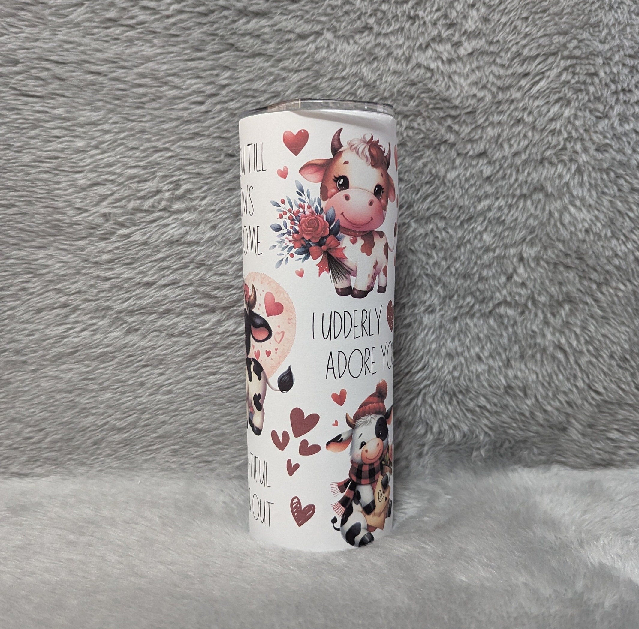 Cow Lover's Affirmation Tumbler 20oz With Reusable Straw