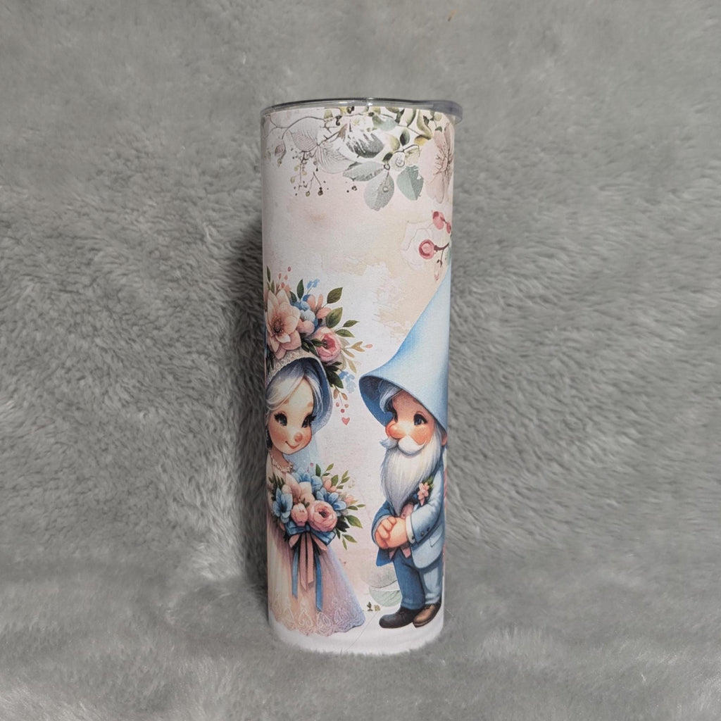 Wedding Gnome Tumbler 20oz With Reusable Straw, Can Be Personalized